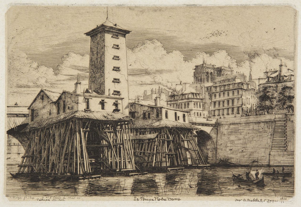 Die Notre-Dame-Pumpe - 1852 von Charles Meryon