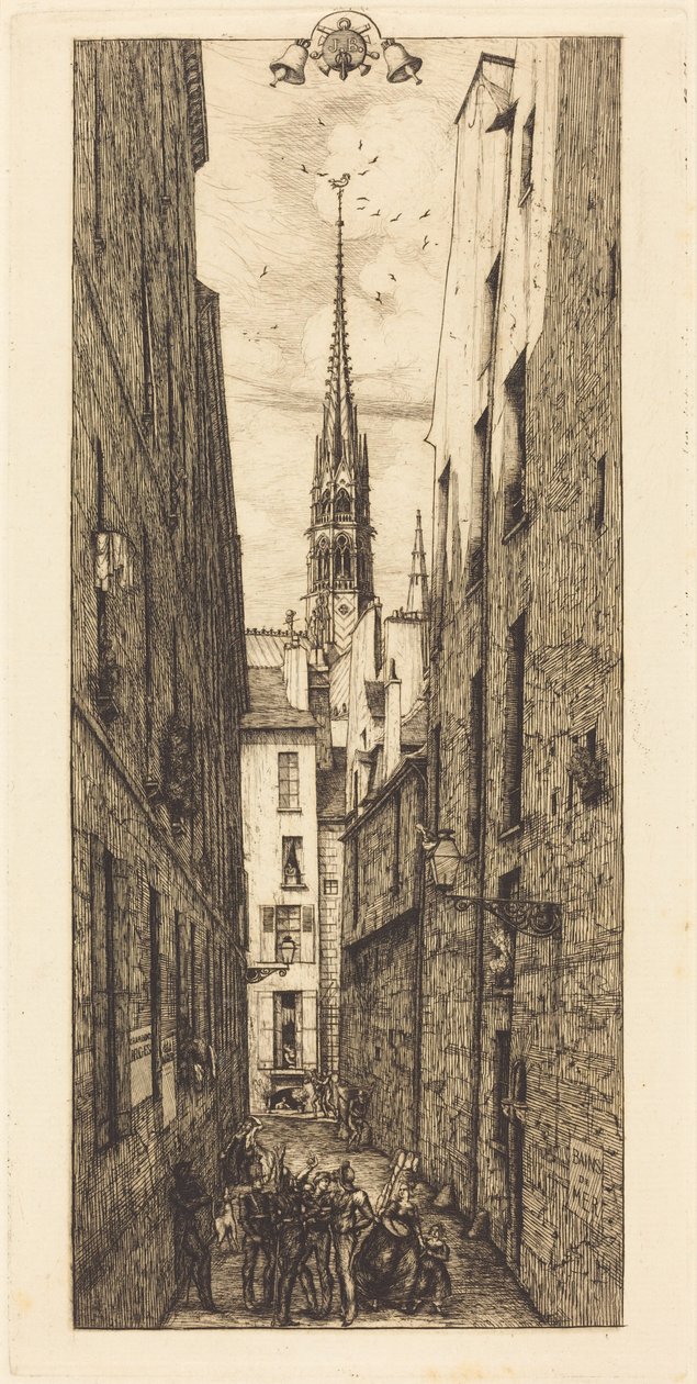 La Rue des Chantres, Paris von Charles Meryon