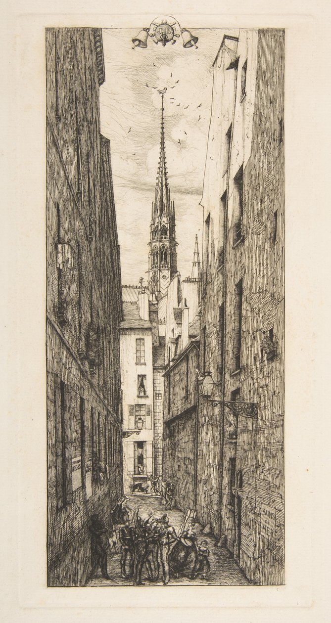 Die Rue des Chantres, Paris von Charles Meryon