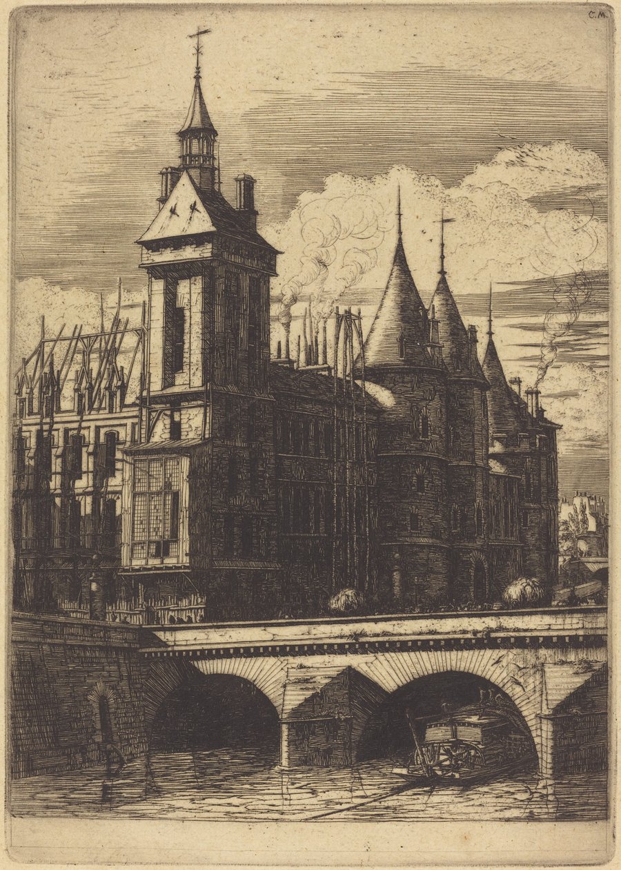 Der Uhrturm, Paris von Charles Meryon