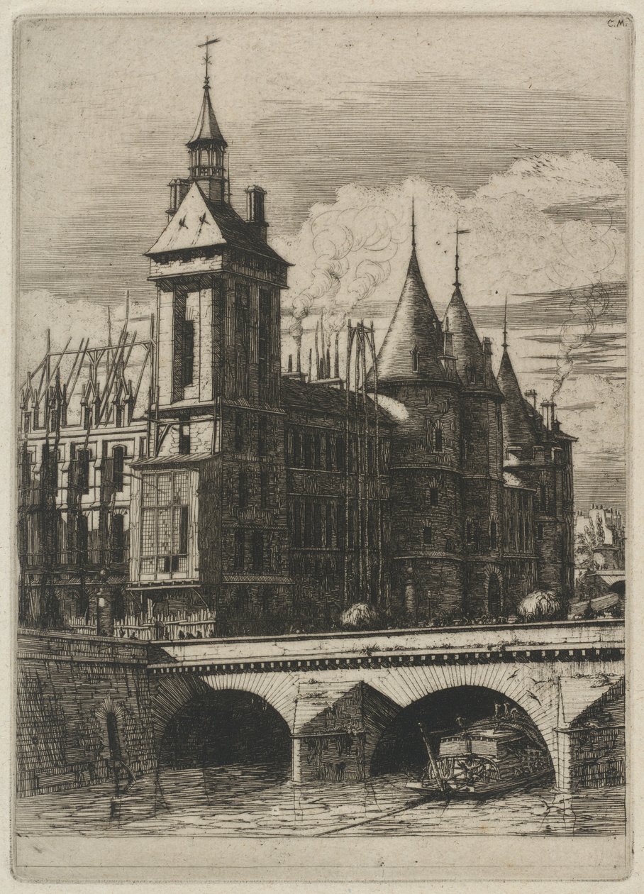 Der Uhrturm, Paris von Charles Meryon