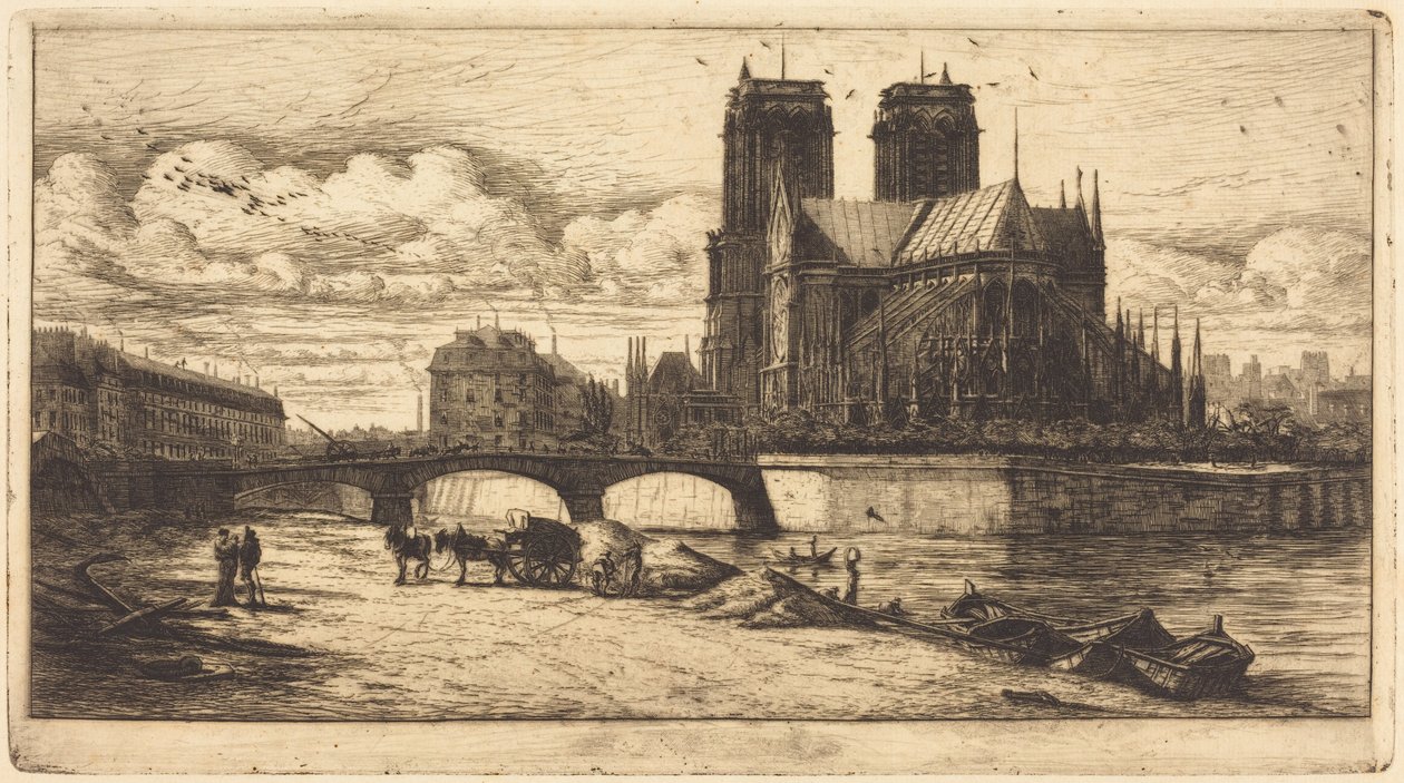 Die Apsis von Notre-Dame de Paris von Charles Meryon