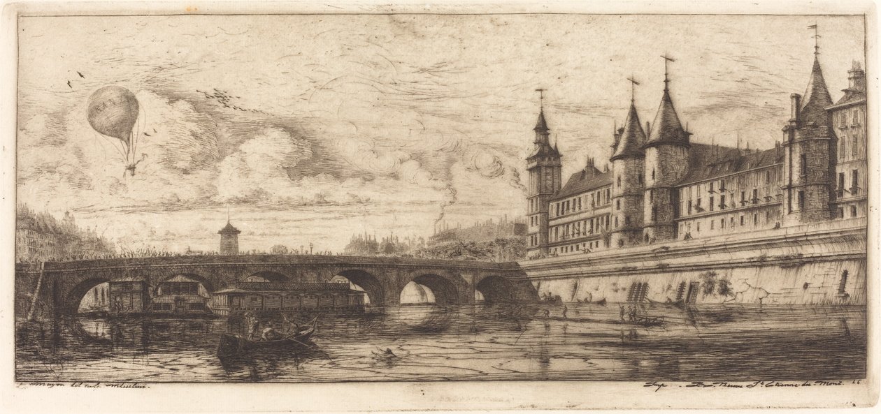 Le Pont-au-Change, Paris von Charles Meryon
