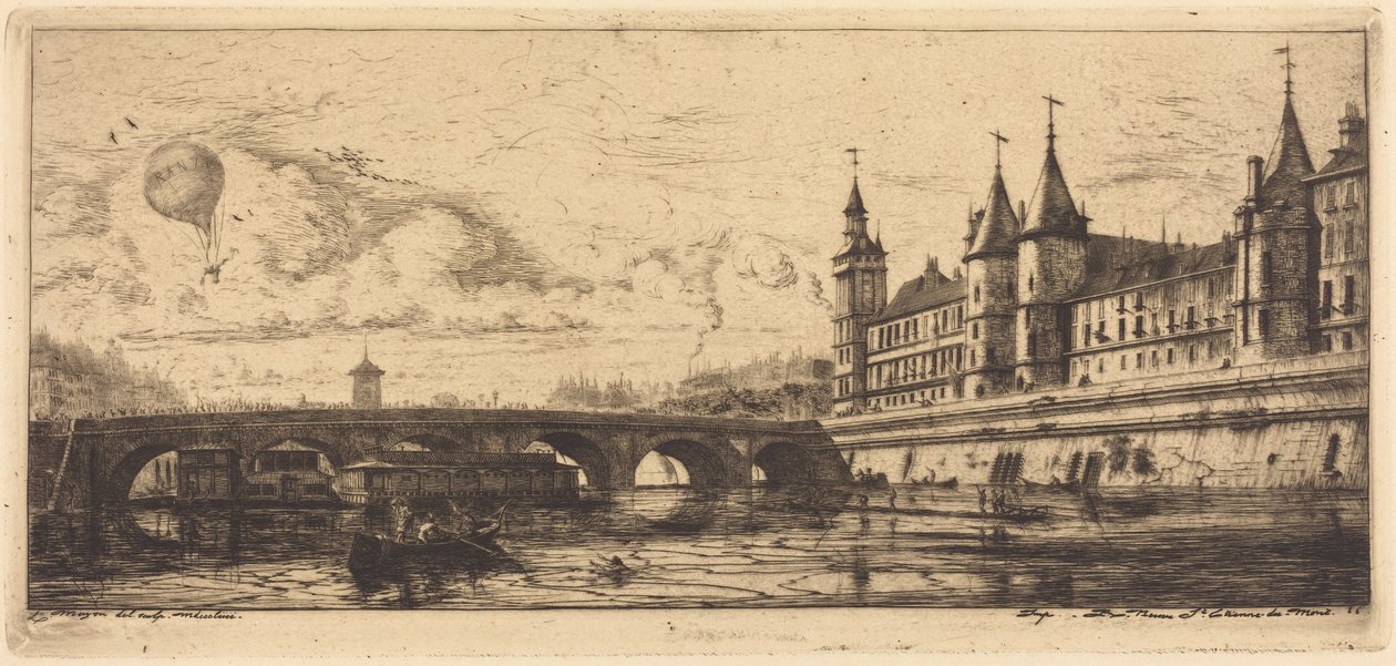 Pont au Change, Paris von Charles Meryon