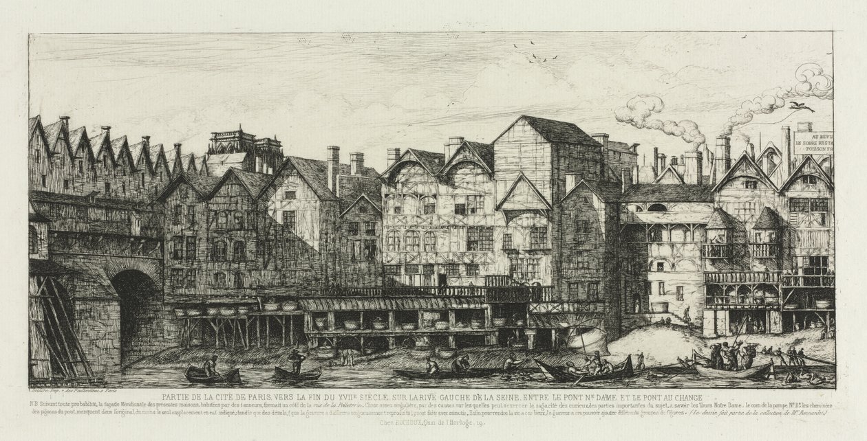 Teil der Stadt Paris am Ende des siebzehnten Jahrhunderts von Charles Meryon