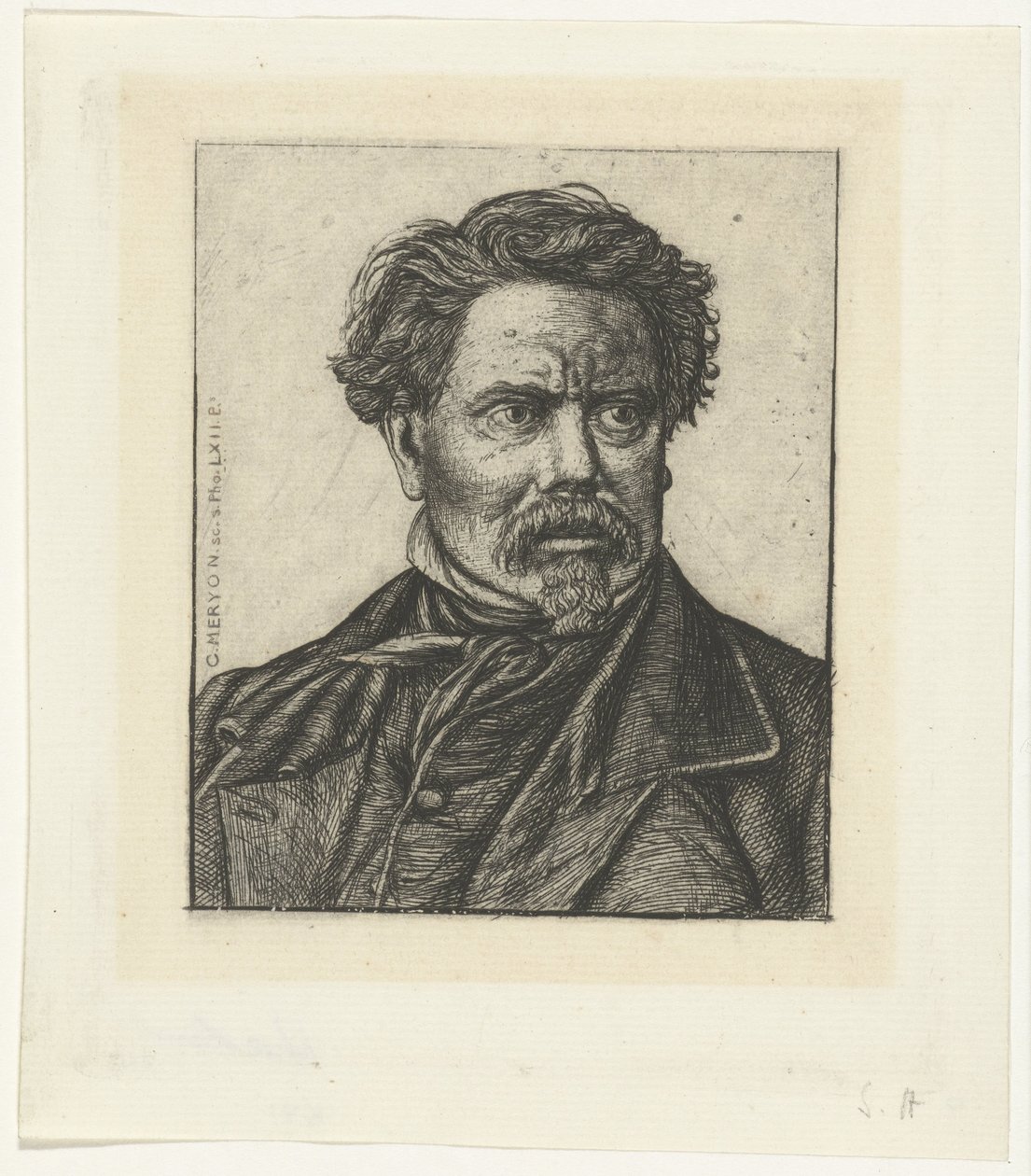 Porträt des Historikers Benjamin Fillon von Charles Meryon