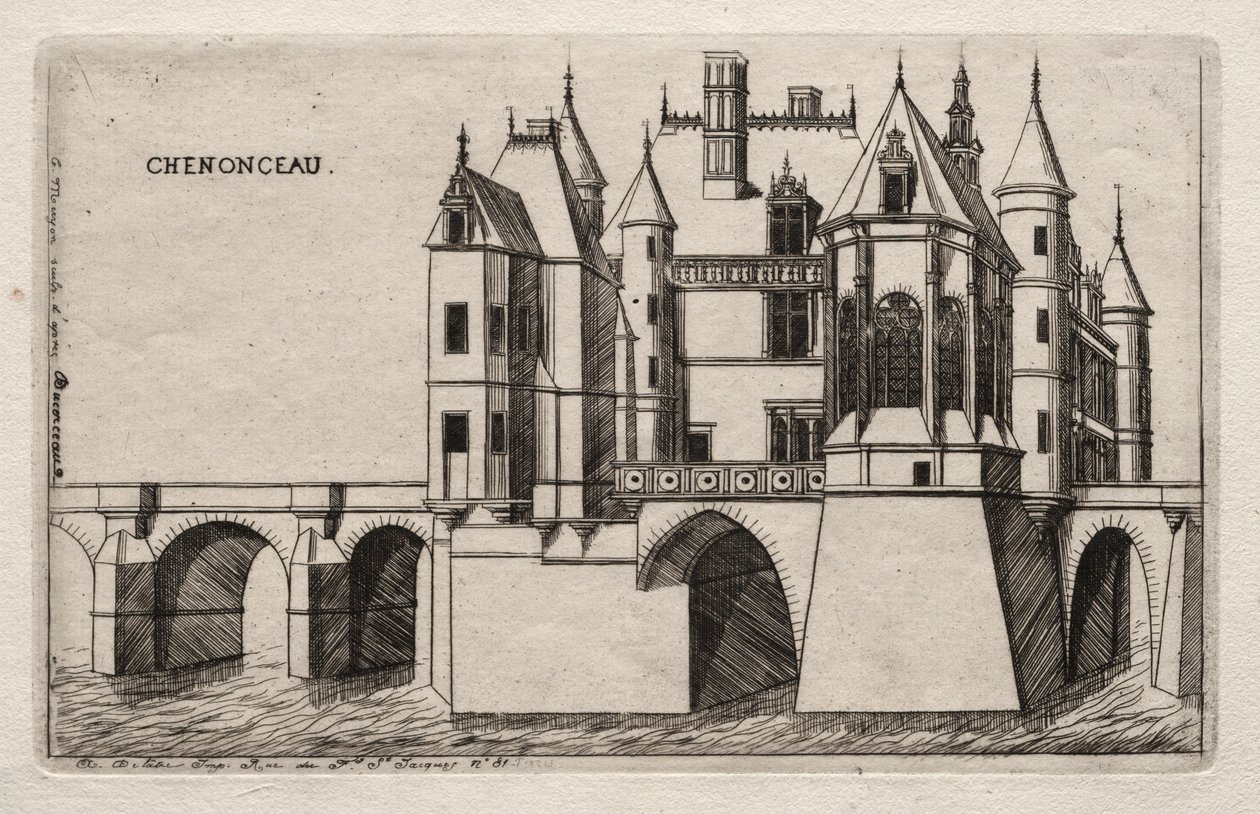 Das Schloss von Chenonceau, 1856 von Charles Meryon