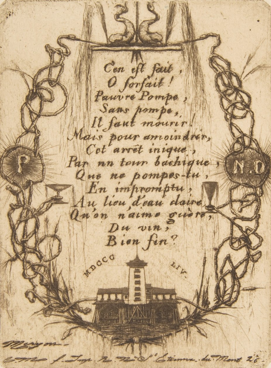Die Notre-Dame-Pumpe kleine Platte, 1854 von Charles Meryon