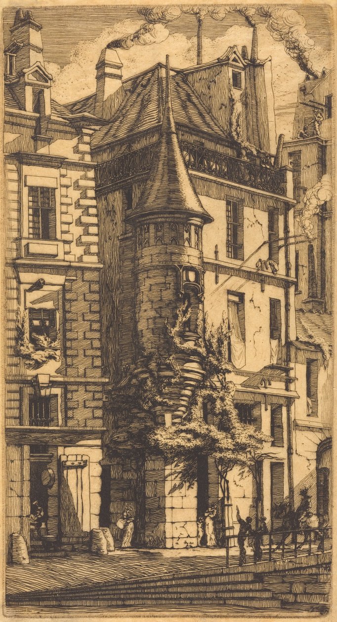 Türmchen in der Rue de la Tixéranderie, Paris von Charles Meryon