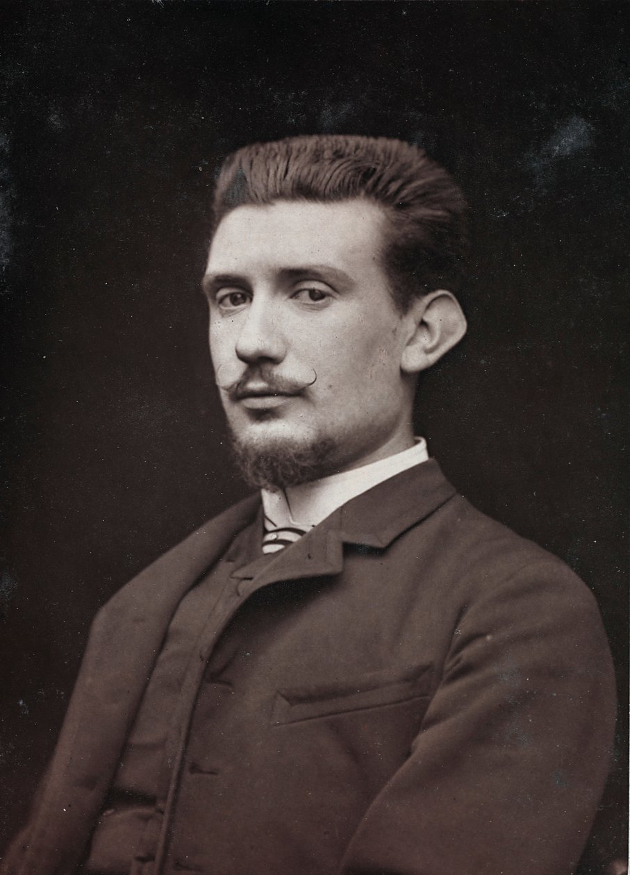 Album Artistique et Biographique, 6. Jahrgang, Salon 1885; Porträt des Malers Henri Laurent Desrousseaux (1862-1906) von Charles Michelez