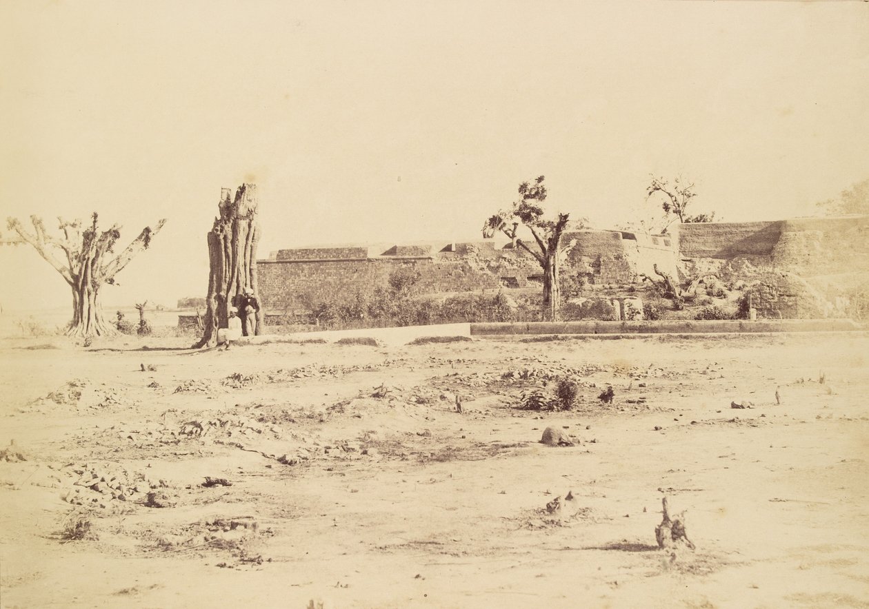 [Karge Landschaft mit einer unbekannten Festung, Delhi] von Charles Moravia