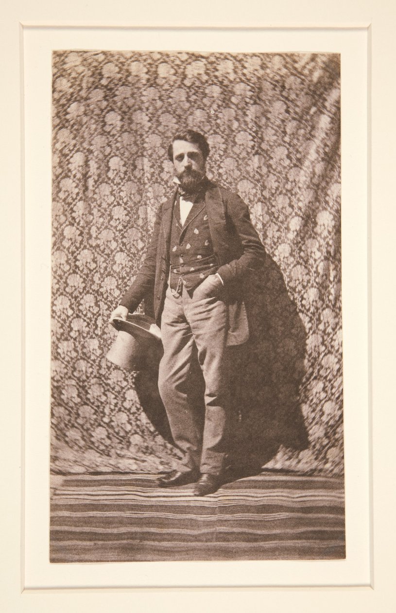 Porträt eines stehenden Mannes mit Hut von Charles Nègre