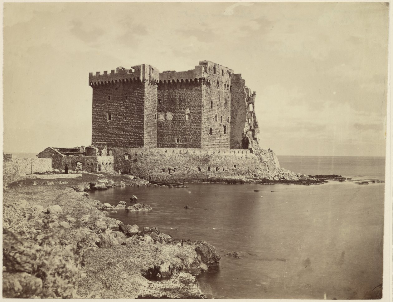 Das Schloss auf der Insel Saint-Honorat, nahe Cannes von Charles Nègre