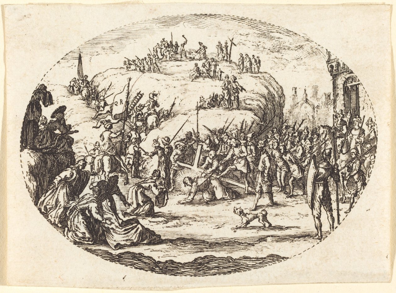 Das kleine Tragen des Kreuzes von Charles Nicolas Cochin I after Jacques Callot