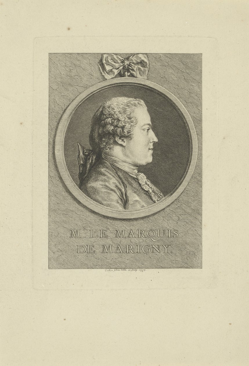 Abel-François Poisson de Vandières, Marquis de Marigny 1727-1781, 1757 von Charles Nicolas Cochin the younger