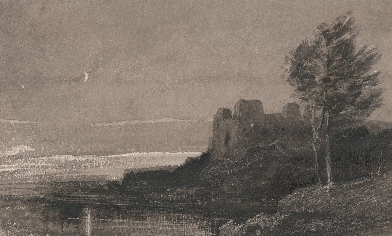 Ein Schloss am Wasser bei Mondlicht von Charles Parsons Knight