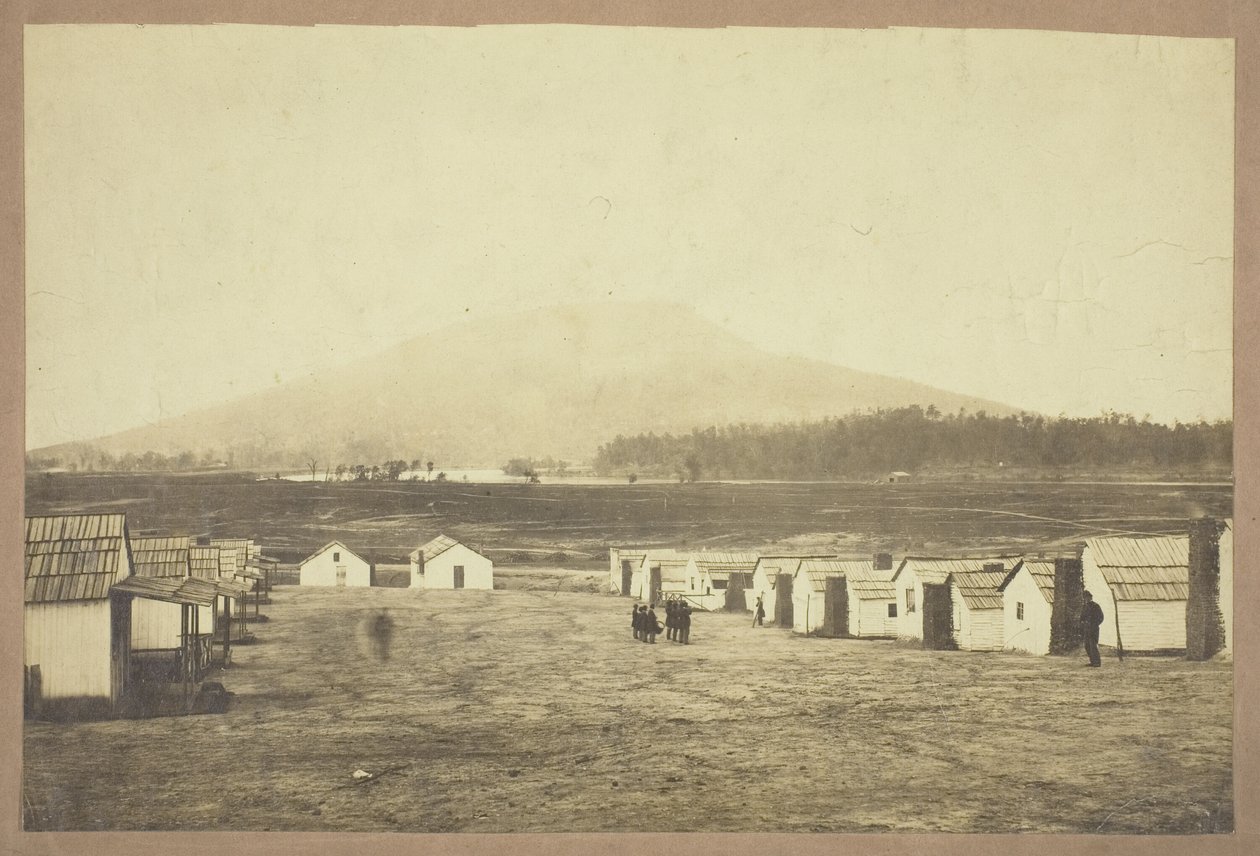 Ohne Titel (Armeelager, vielleicht von der Schlacht am Lookout Mountain, Chattanooga, Tennessee) von Charles Peck
