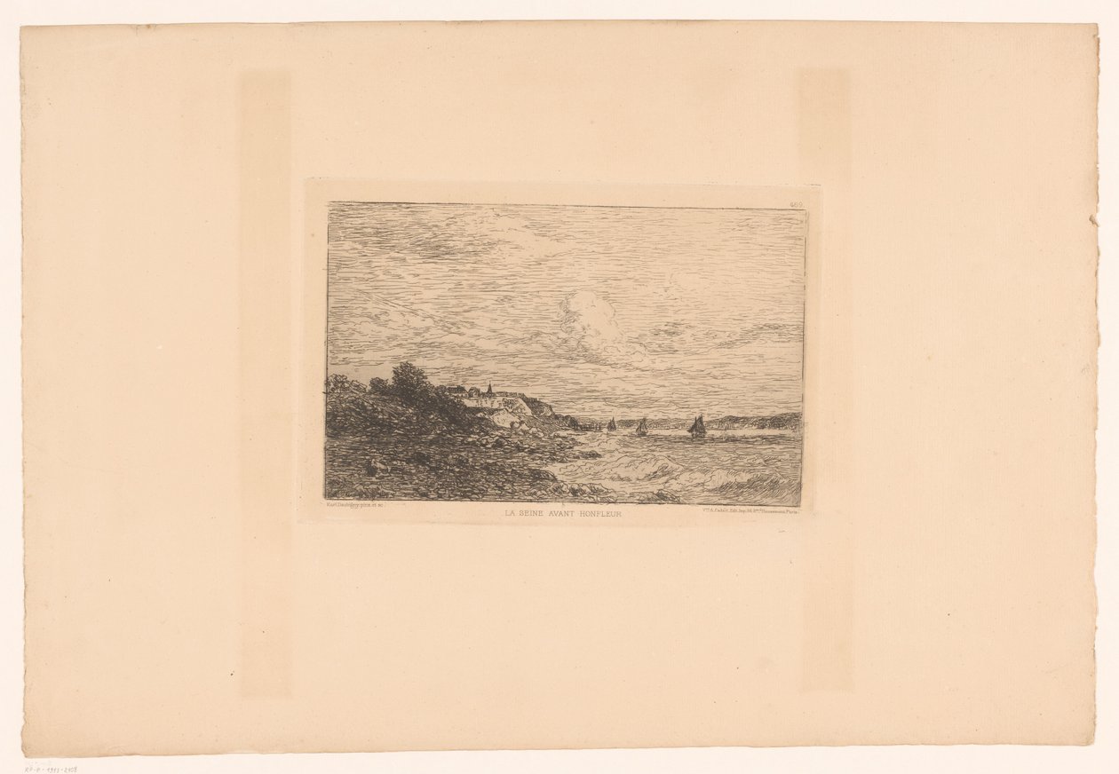 Blick auf die Seine bei Honfleur von Charles Pierre Daubigny