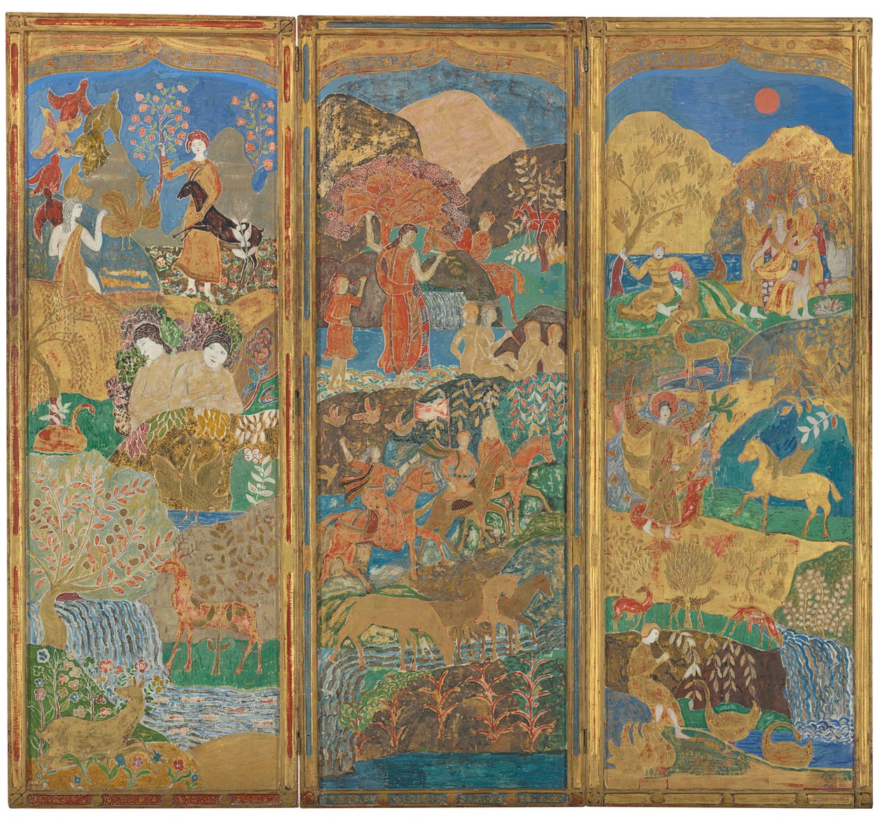 Dreiteiliger Paravent, ca. 1916-17 von Charles Prendergast