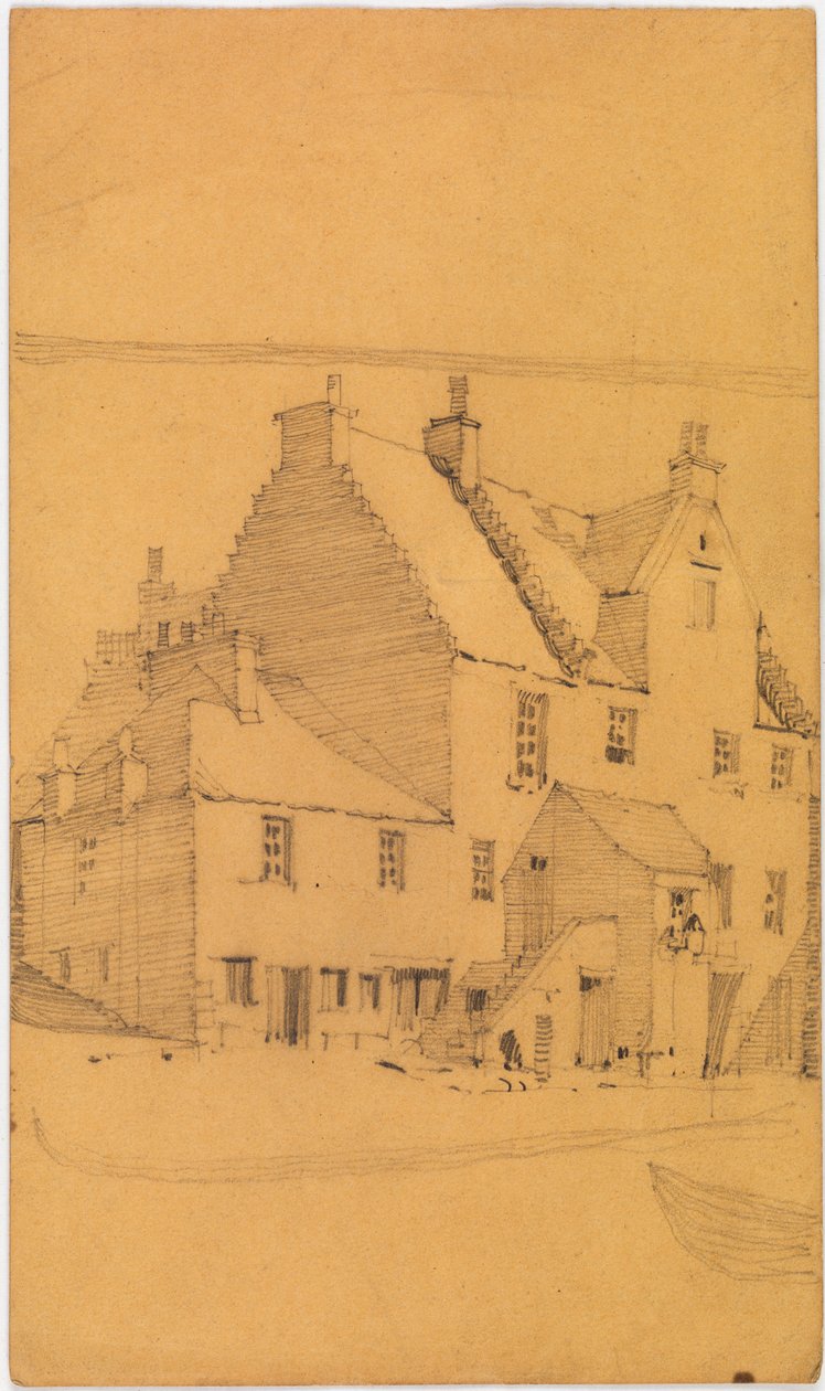 Bleistiftskizze alter Gebäude, wahrscheinlich in Glasgow von Charles Rennie Mackintosh