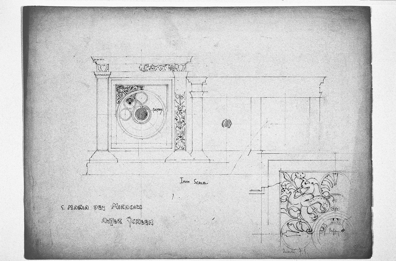 S. Maria dei Miracoli Altarschirm, 1891 von Charles Rennie Mackintosh