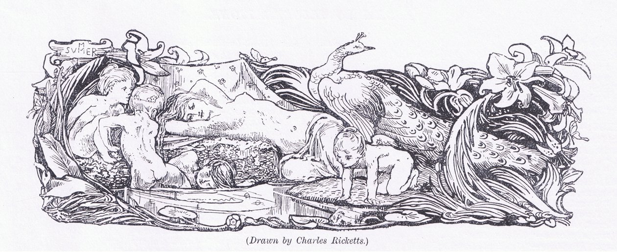 Sommer, aus The Magazine of Art 1893, Cassell and Company, 1893 von Charles Ricketts