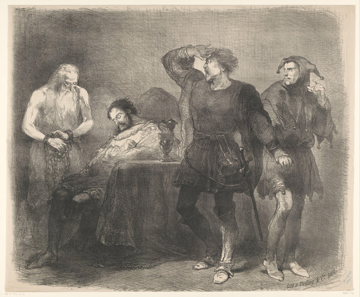 Szene aus dem Theaterstück Das Gespenst von Charles Rochussen