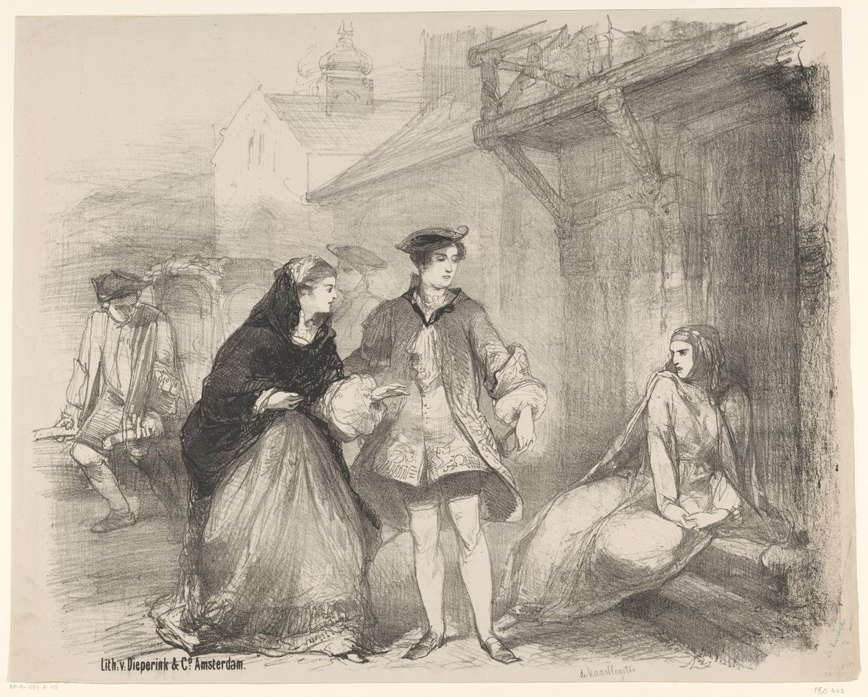 Szene aus dem Theaterstück Die Kartenlegerin von Charles Rochussen