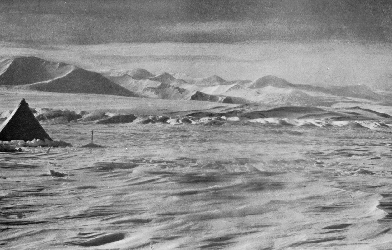 Druck auf den Beardmore unterhalb des Cloudmaker-Berges, ca. 1911, 1913 von Charles S Wright