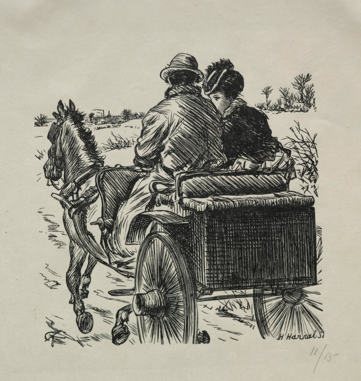 Der Mantel mit Pelzfutter, 1869 von Charles Samuel Keene