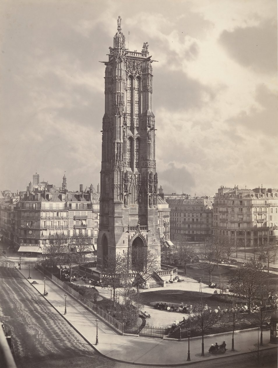 La Tour St. Jacques La Boucherie in Paris, ca. 1867 von Charles Soulier