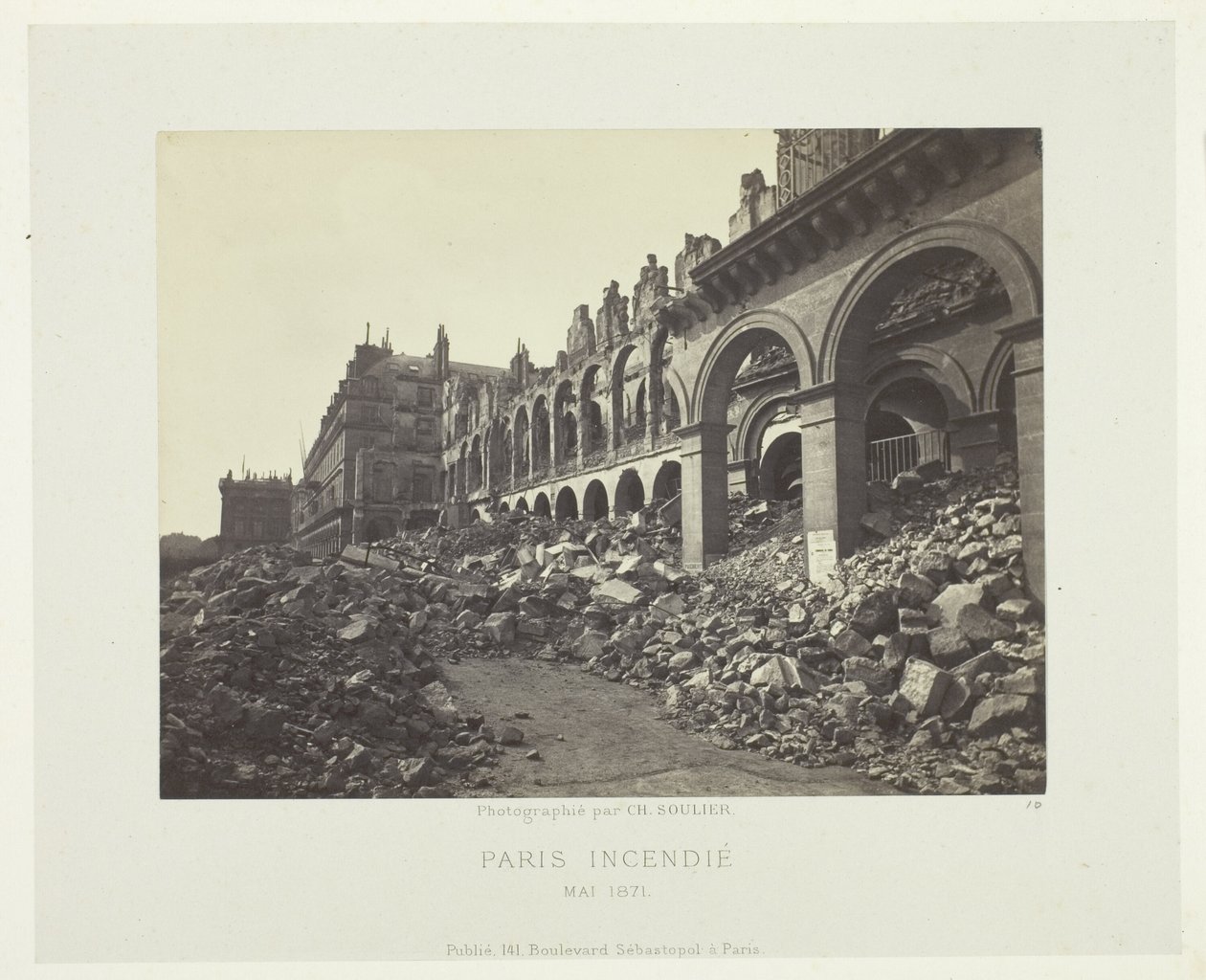 Brand in Paris (Finanzministerium) von Charles Soulier