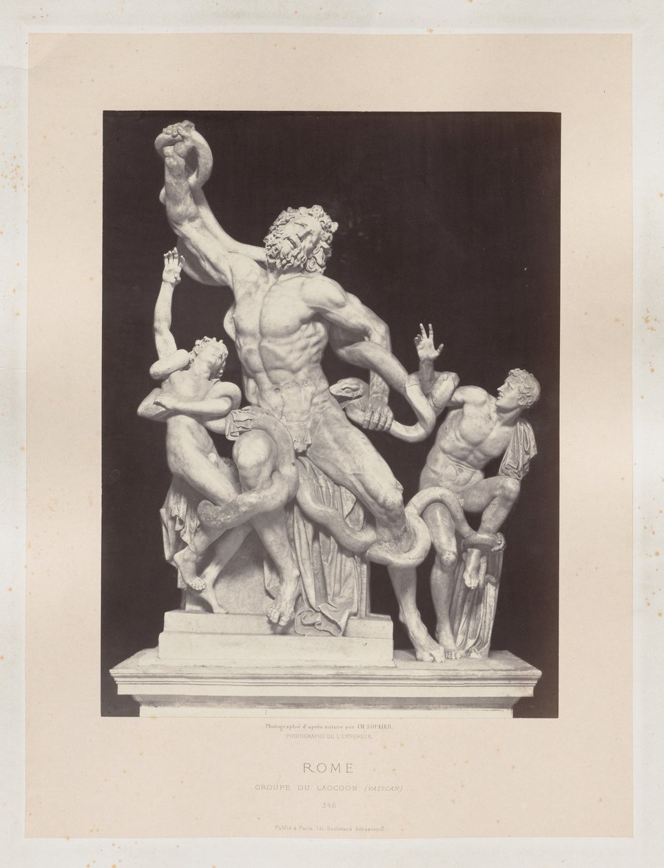 Rom: Gruppe des Laokoon, Vatikan, ca. 1860 von Charles Soulier