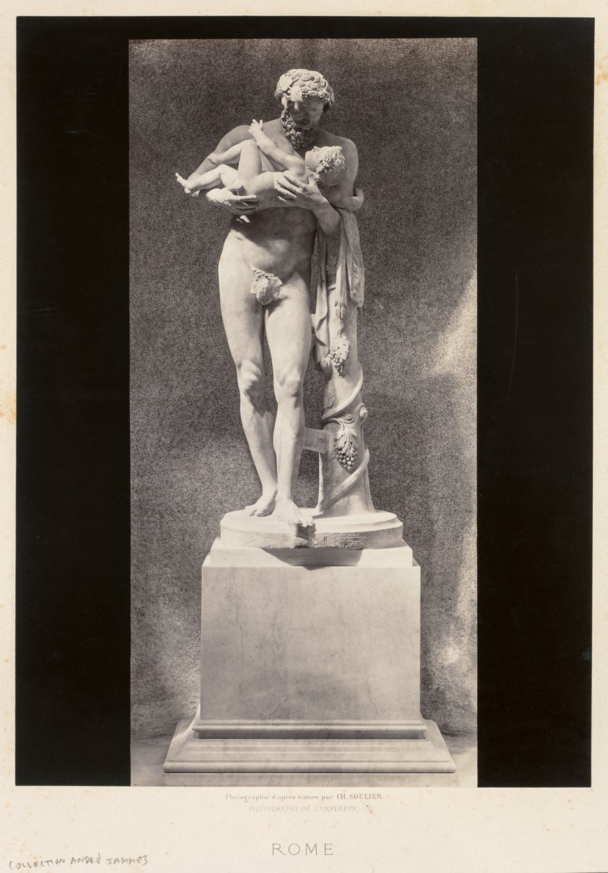 Silenus hält das Kind Dionysos, Louvre Museum, Paris, ca. 1860er von Charles Soulier