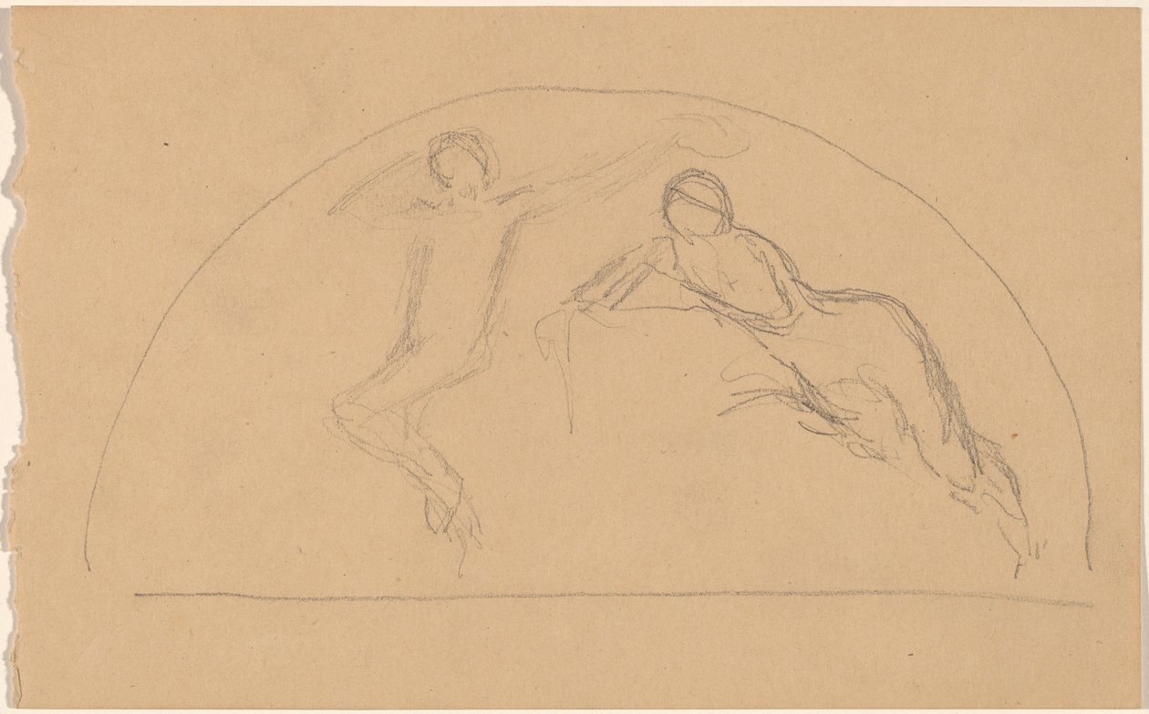 Studie von Figuren in einer Lunette von Charles Sprague Pearce