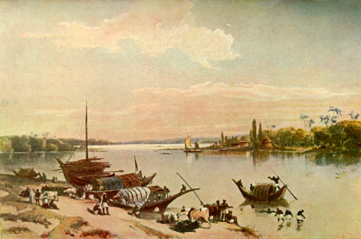 Barrackpur - Am Ganges nahe Kalkutta, 1840er Jahre, 1901 von Charles Stewart Hardinge