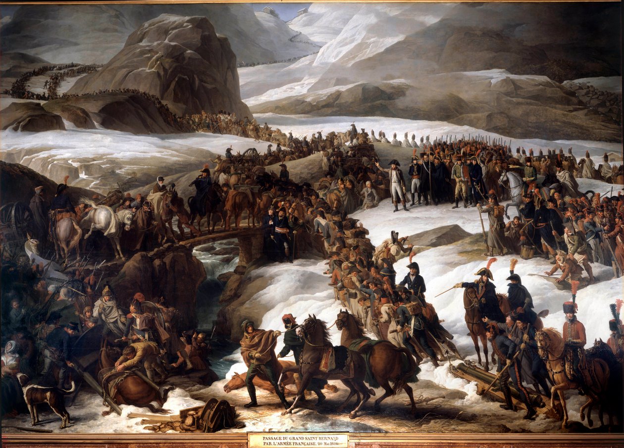Übergang des Großen Sankt Bernhard durch die französische Armee am 20. Mai von Charles Thevenin