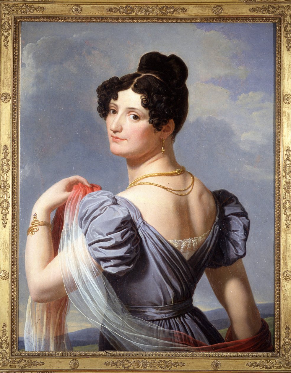 Porträt von Anne Boutet, bekannt als Mademoiselle Mars (1779-1847), französische Schauspielerin. Gemälde von Charles Thévenin, erstmals auf der Weltausstellung 1900 ausgestellt von Charles Thevenin
