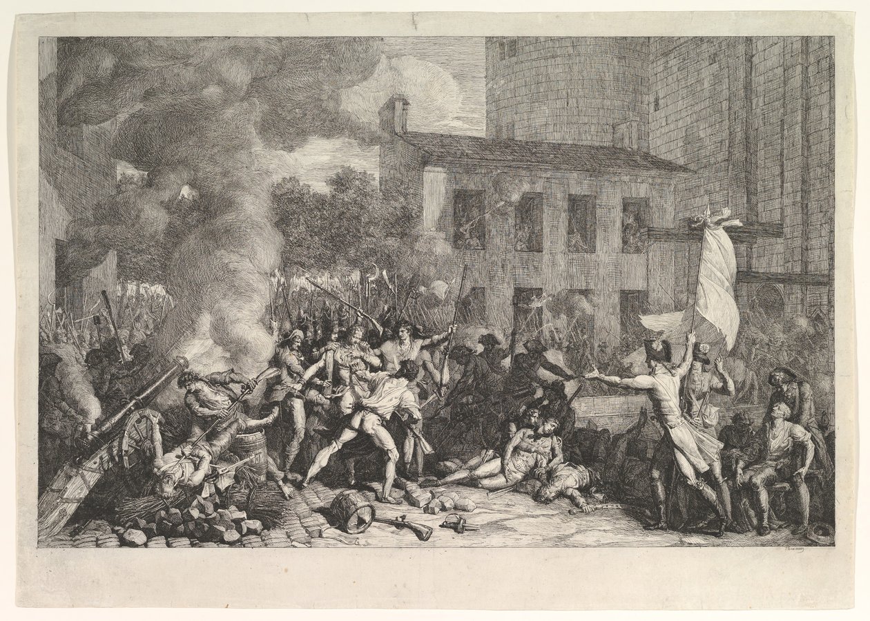 Der Sturm auf die Bastille am 14. Juli 1789, ca. 1793 von Charles Thevenin