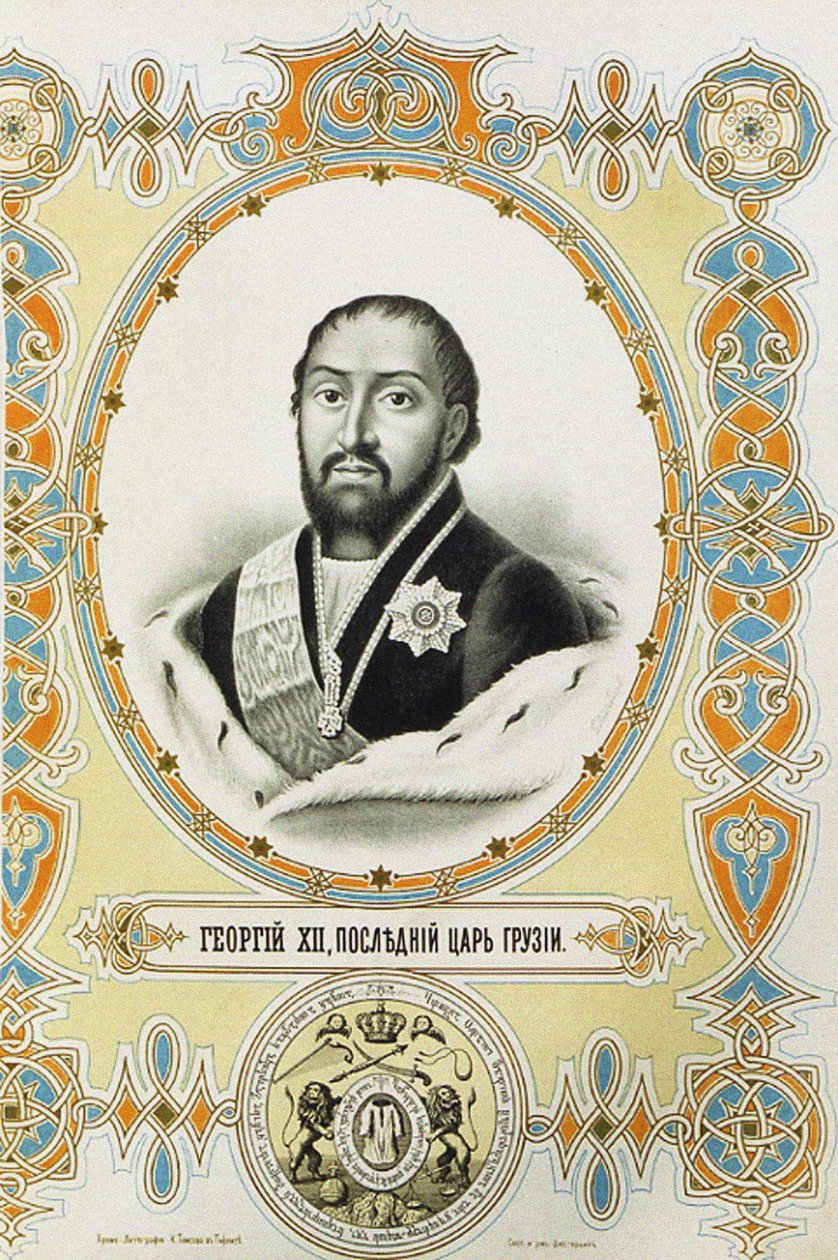 Porträt des letzten Königs des Königreichs Kartli-Kachetien Georgisches Königreich Giorgi XII von Charles Thompson