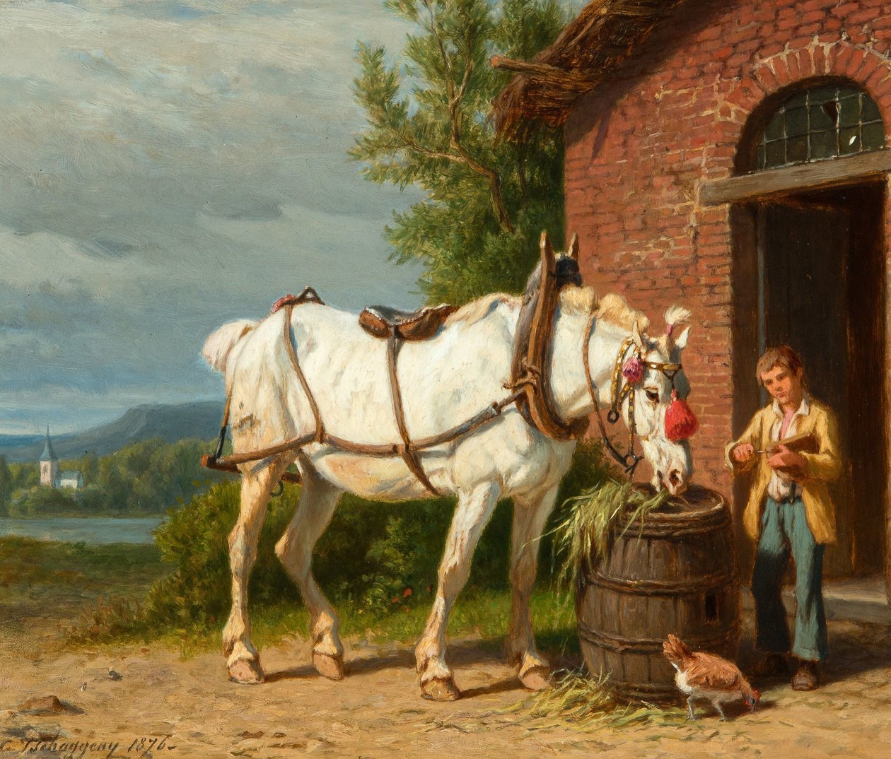 Charles-Philogène Tschaggeny - Die Rast von Charles Tschaggeny