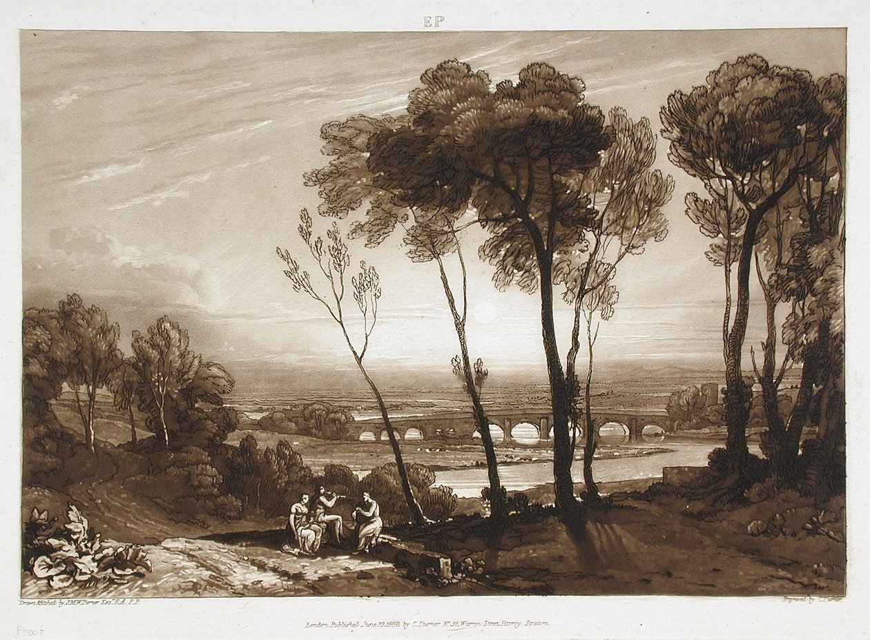 Die Brücke in der mittleren Entfernung von Charles Turner