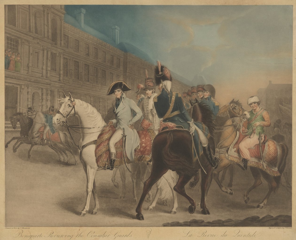 Bonaparte inspiziert die Konsulargarde von Charles Turner after John James Masquerier