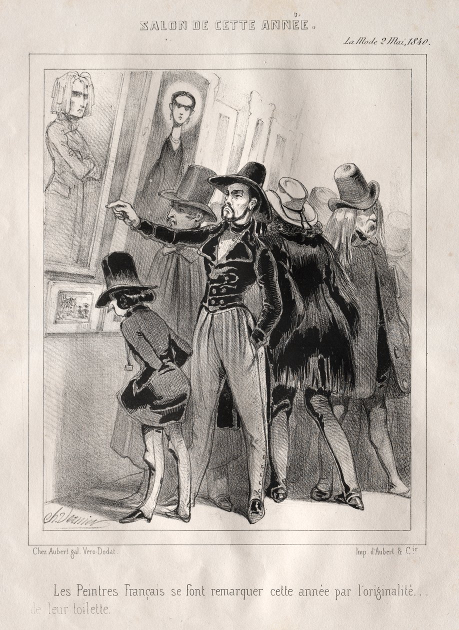 Die französischen Maler fallen dieses Jahr durch die Originalität ihrer Kleidung auf von Charles Vernier