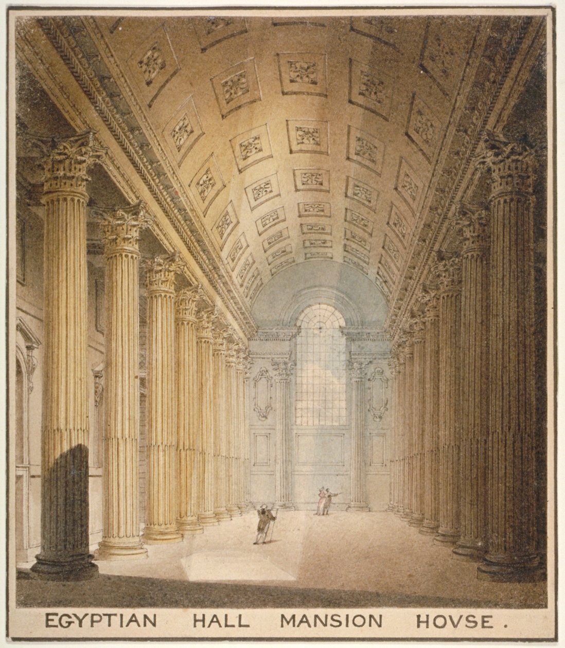 Innenansicht der Egyptian Hall, Mansion House, City of London von Charles Wild