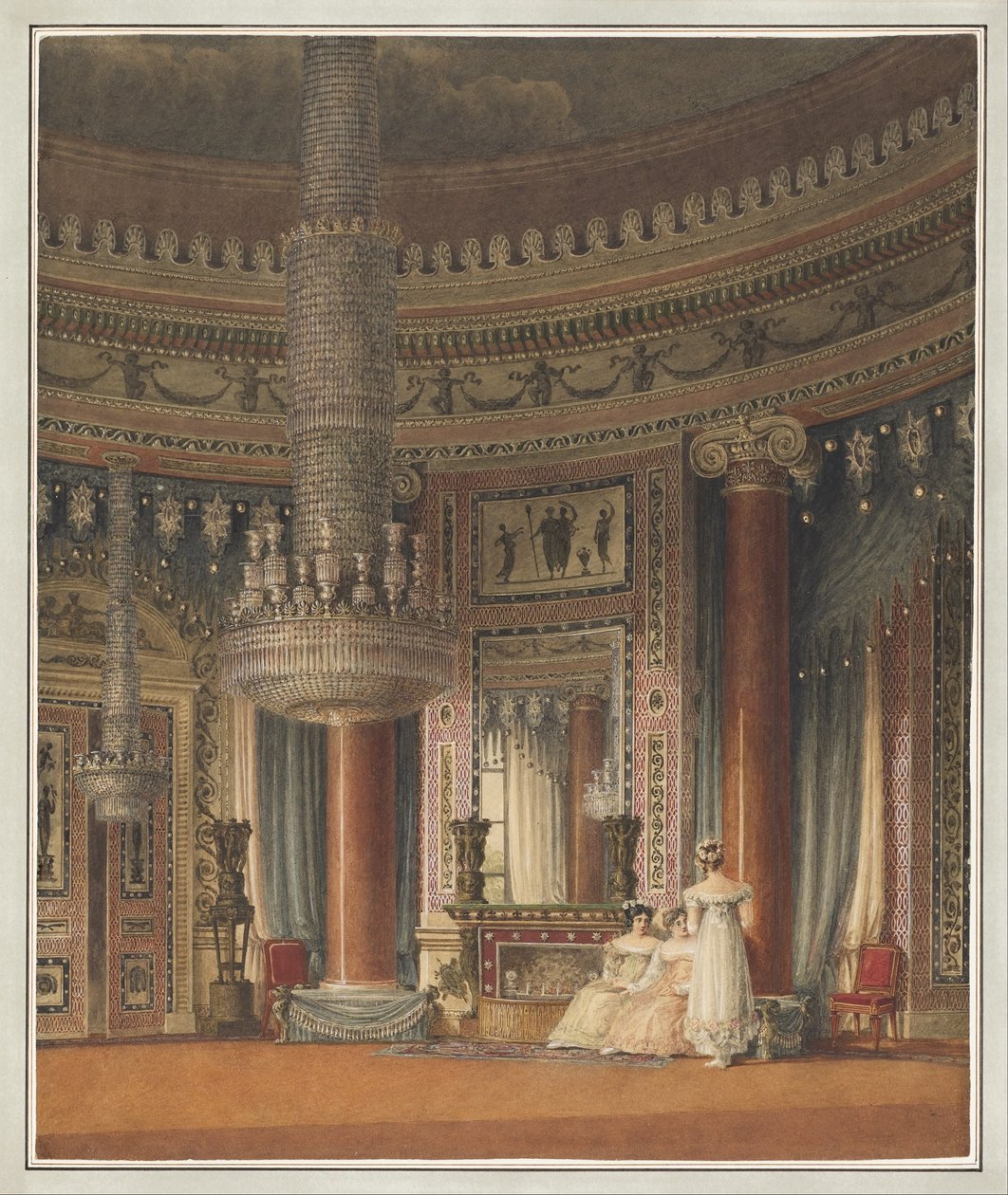 Der runde Speisesaal im Carlton House, London von Charles Wild