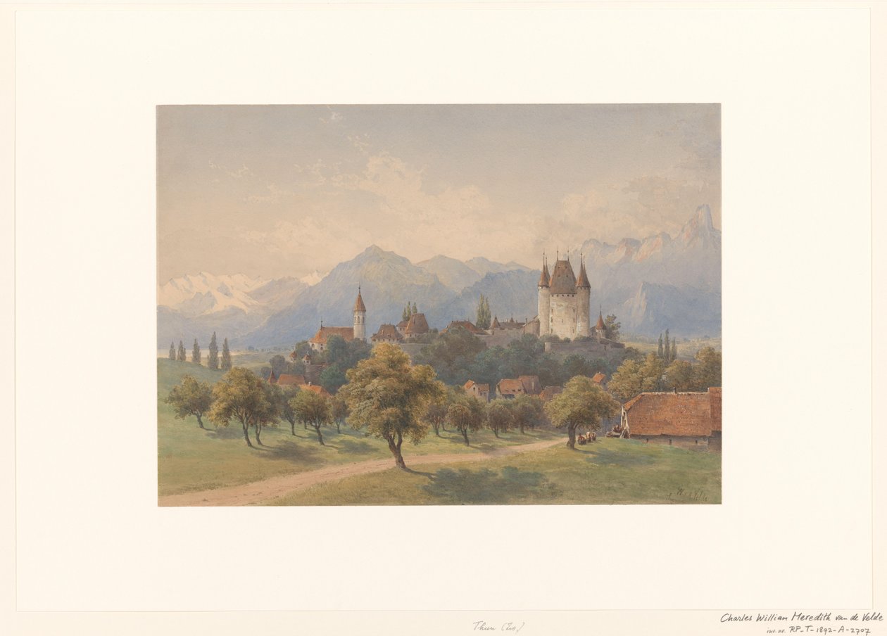 Ansicht von Thun, Schweiz von Charles William Meredith van de Velde