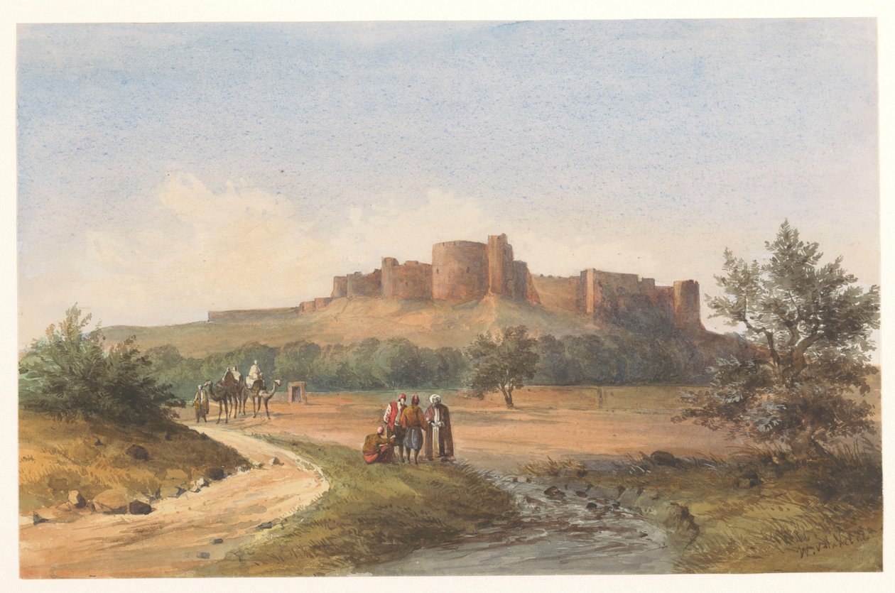 Ansicht der Burg St. Louis in Sidon, Libanon von Charles William Meredith van de Velde