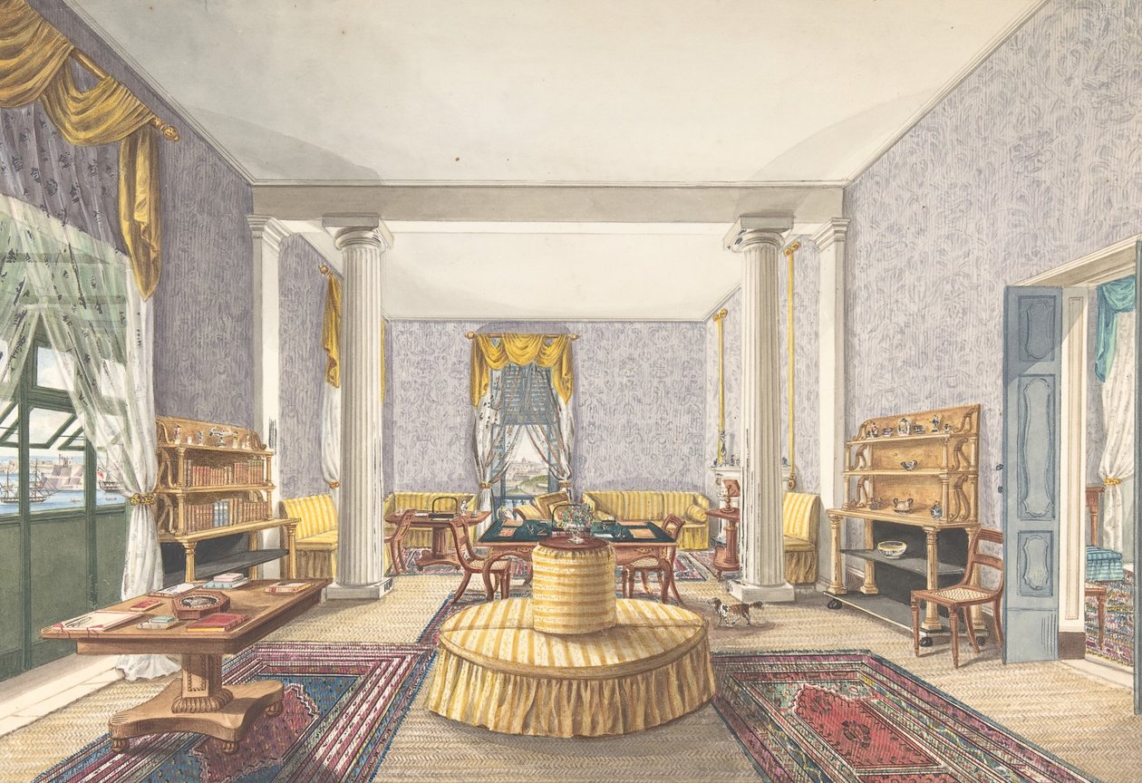 Entwurf für Innenraum, ca. 1830 von Charles de Brocktorff