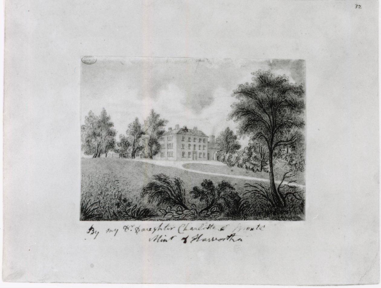 Die Roe Head Schule, ca. 1831-32 (Conte auf Papier) von Charlotte Bronte